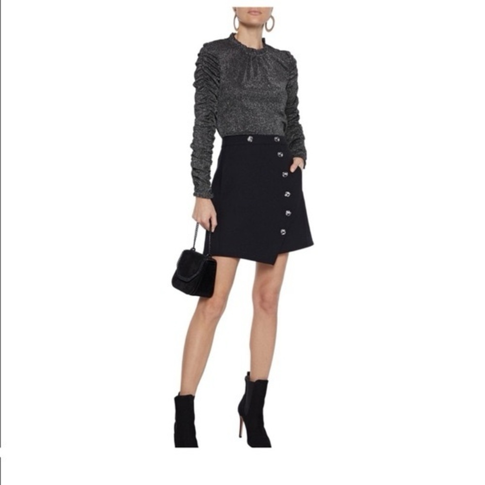 Walter Baker Long Sleeve Sparkle Valerie Blouse Size L $298 - Picture 2 of 9